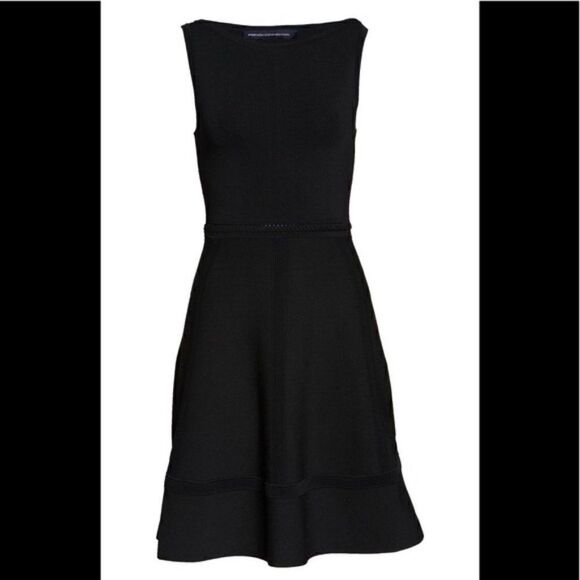French Connection Tia Tobey Flare Dress, Little Black Dress, Black, Size 2 NWT - Picture 5 of 15